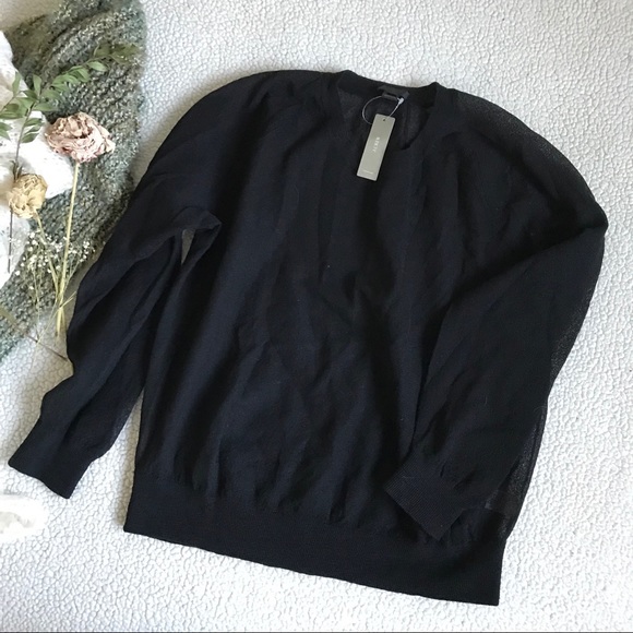 J. Crew Tops - J. Crew Black Mesh Long Sleeve Sz M J. Crew Tops - J. Crew Black Mesh Long Sleeve Sz M
